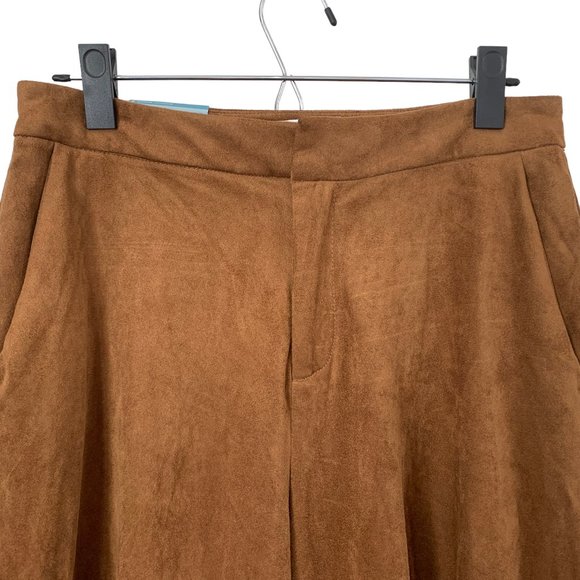 Old Navy Women's Faux Suede Brown Gauchos - Size S - New - Picture 3 of 9